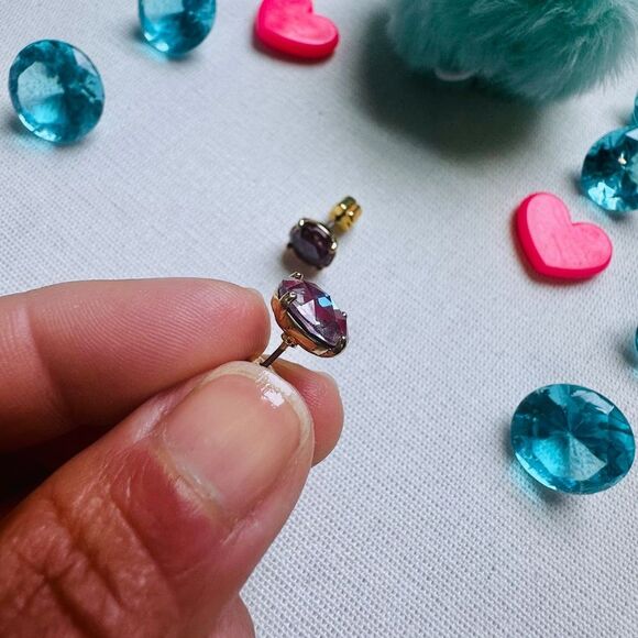 Kate Spade Bright Ideas in Berry Cubic Zirconia Earrings - Picture 8 of 9